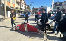 Otomobile Çarpmak istemeyen kurye kaza yaptı: 1 yaralı